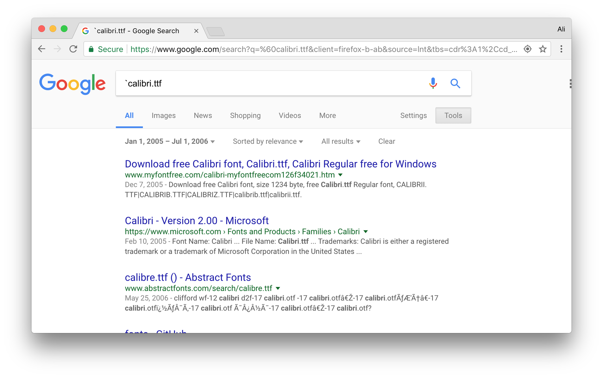 Ali Zahid على تويتر Oh Look If You Search For Calibri Ttf And Set The Date From 05 To 06 You Get Several Download Links From Feb And Dec 05 Calibri T Co 8iyqgbo2jr