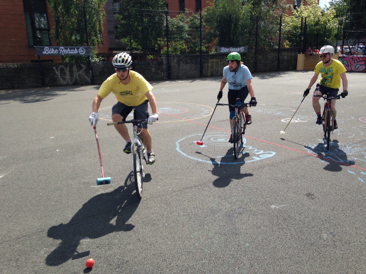 Grand company &amp; great games all around: we loved this weekend's Biff Clanger ABC tourney! Join us on Tuesdays for #bikepolo in #Sheffield!