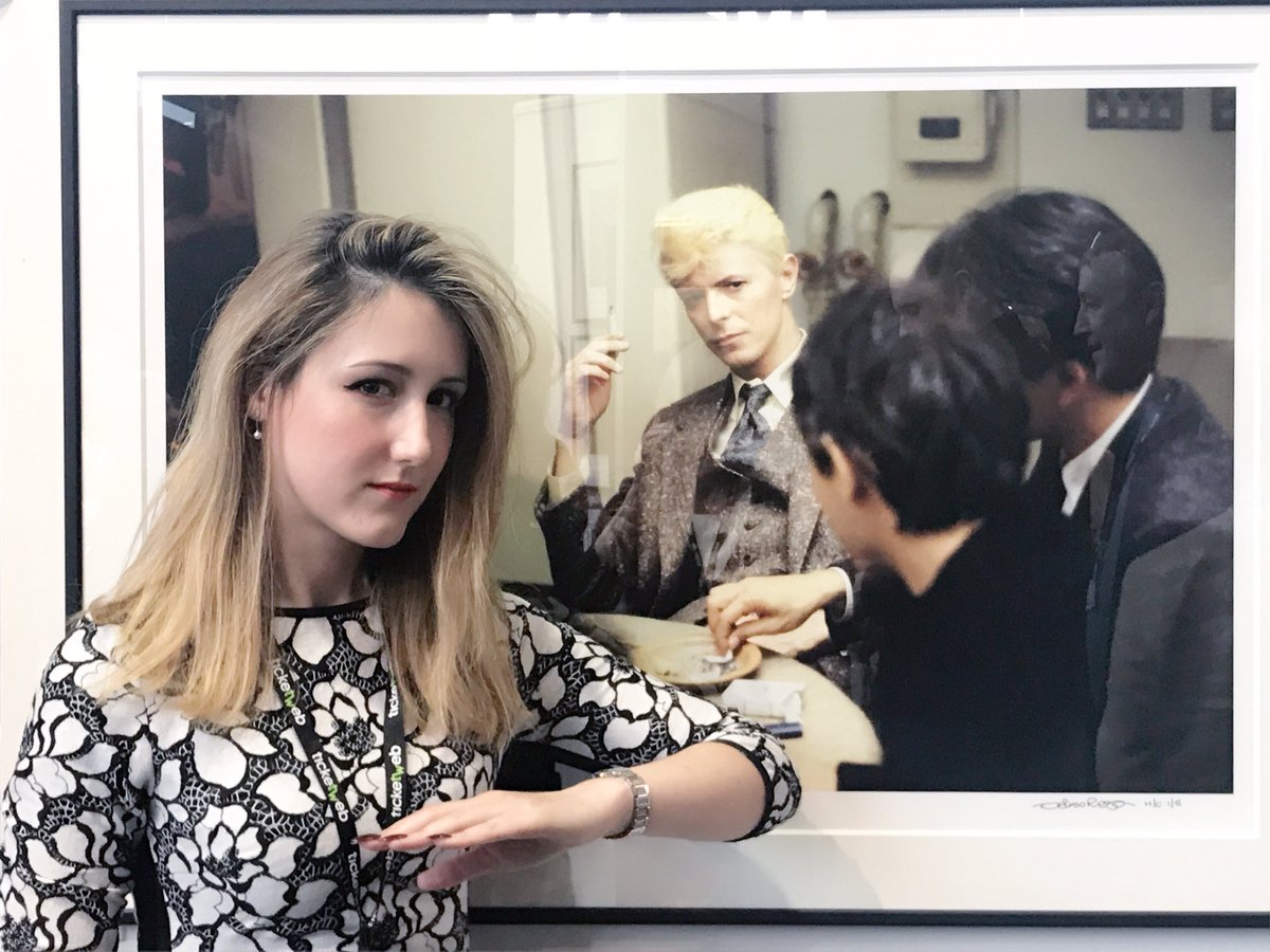 StauntonSuzanne's tweet photo. Having pensive Table Chat at @OffBeatLive's incredible exhibition of @TheDenisORegan's David & i. See it - 2 days left! #davidandi https://t.co/6hetL30Sxu