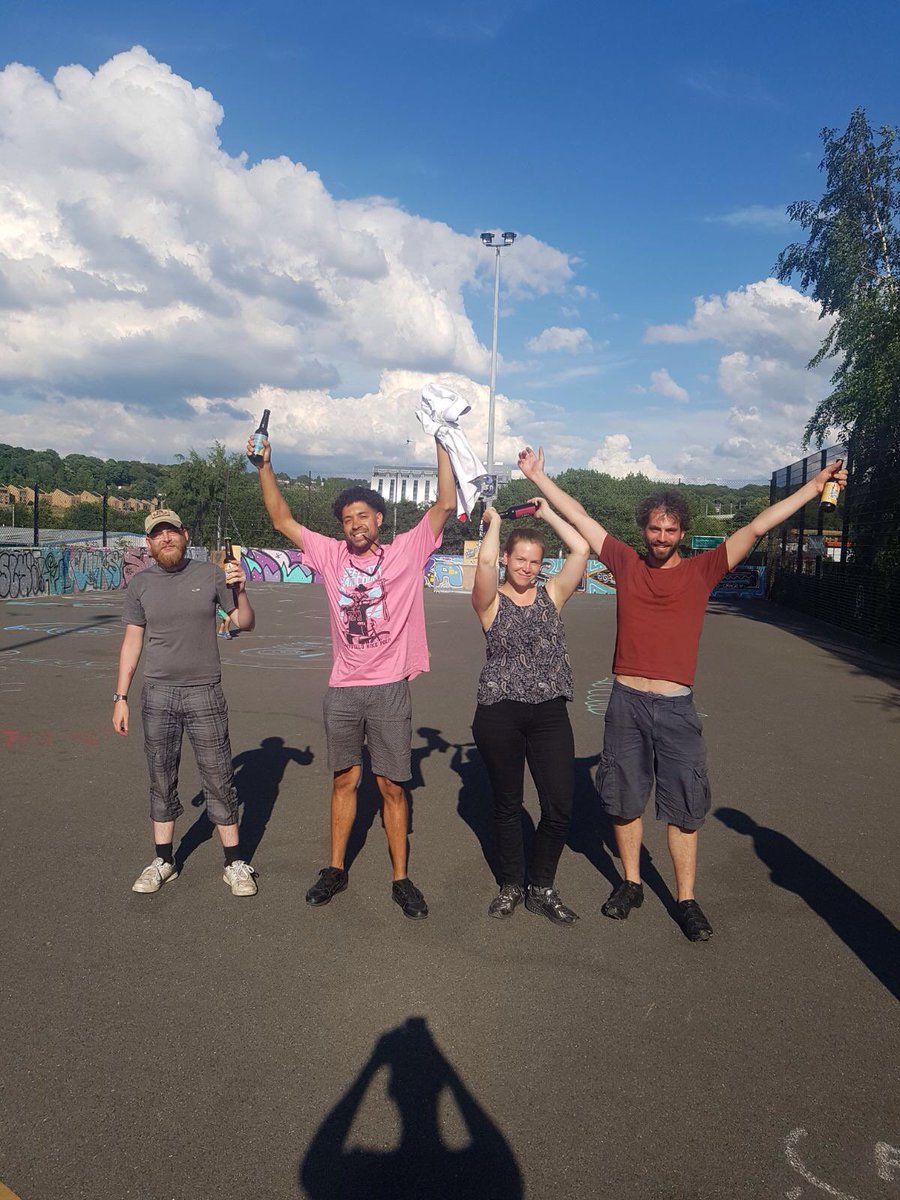 Champions, Reet Good winners &amp; Debutants: happy recipients of awesome <a href="/cnkbikepolo/">Chunk Bike Polo</a> goodies and tasty <a href="/HopHideout/">Hop Hideout ®</a> beers #poloisthewinner