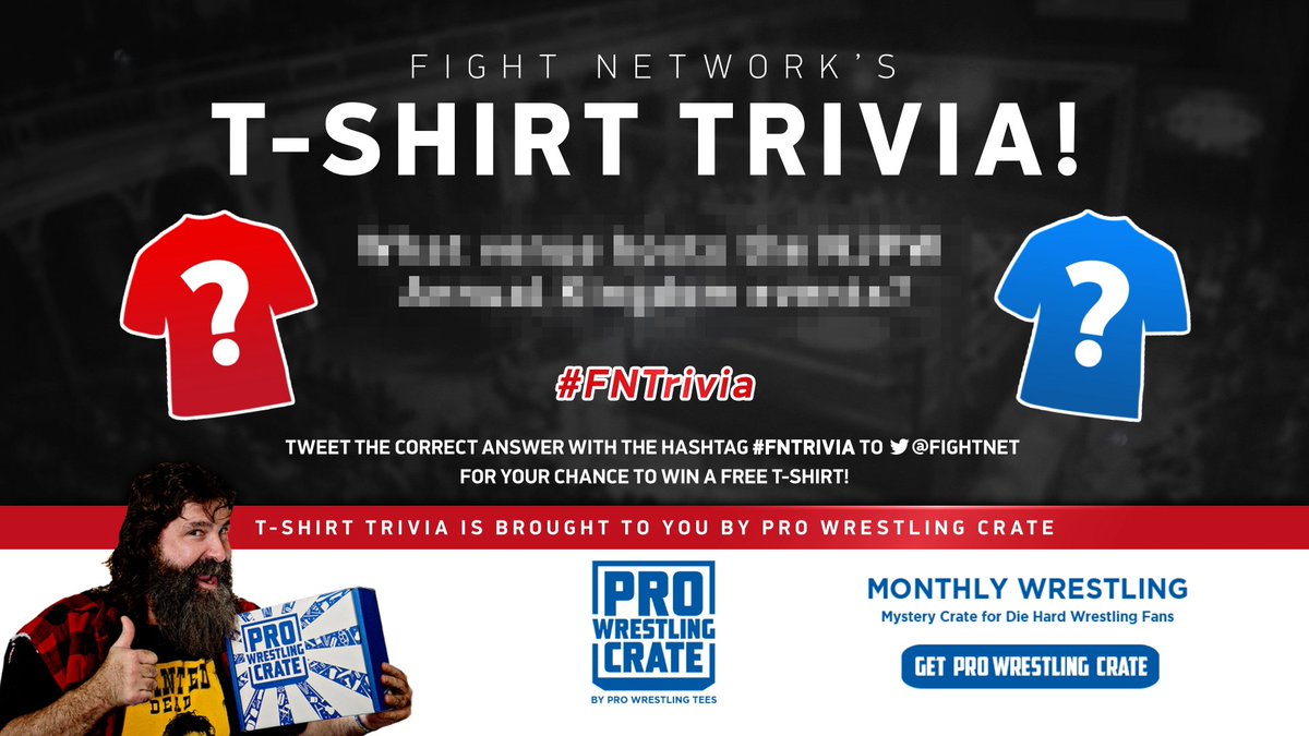 fightnet's tweet photo. We're giving away shirts from @OneHourTees ! Watch @ringofhonor & @njpw1972 starting at 10p ET on #FNCanada and answer the #FNTrivia Q's! https://t.co/CLkt133g5w