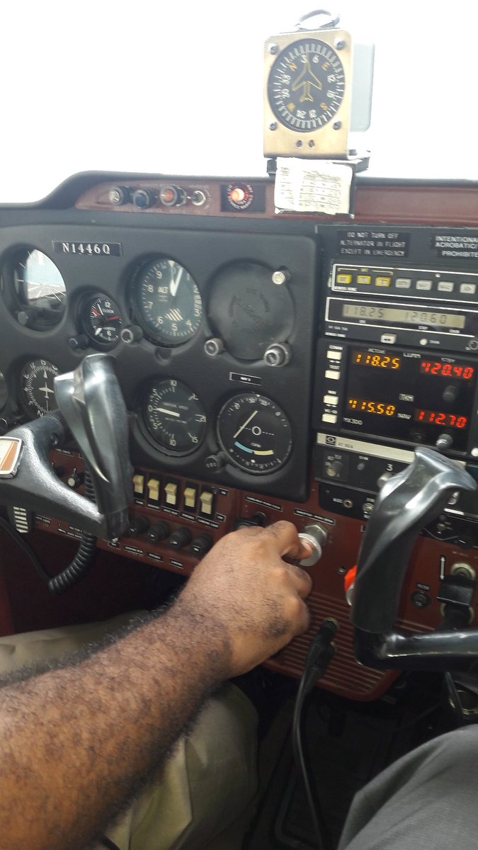 Inside the cockpit  (gulp) of UK'S donation  to Jamaica Combined Cadet Force
