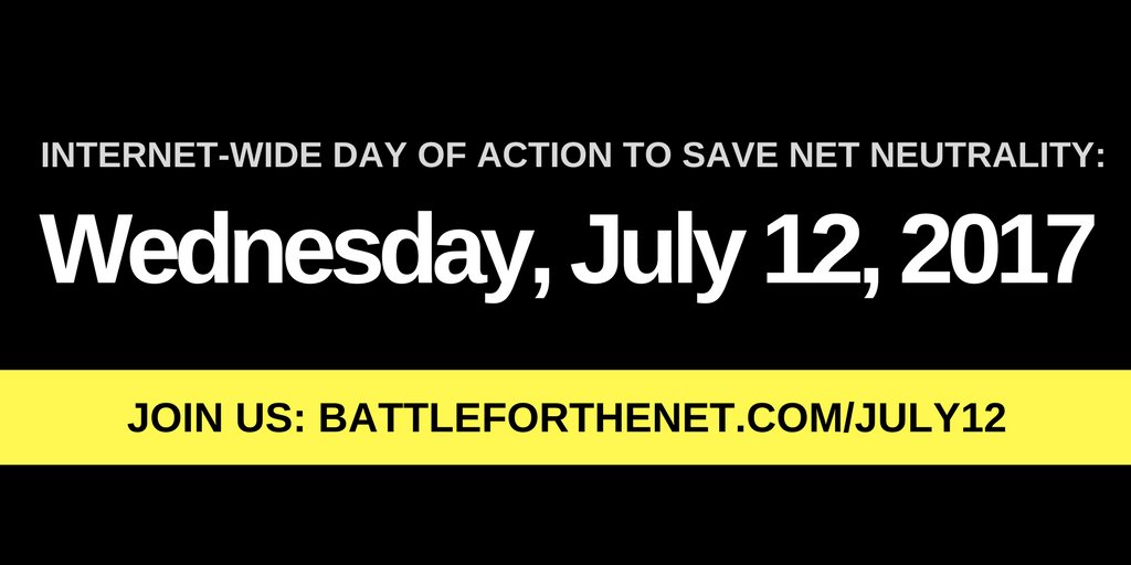 InspiroDailyPol's tweet photo. Today internet users unite to sound the alarm about the FCC's attack on #NetNeutrality. Take action now: https://t.co/rVAe07lTwh https://t.co/jufcUxa5re