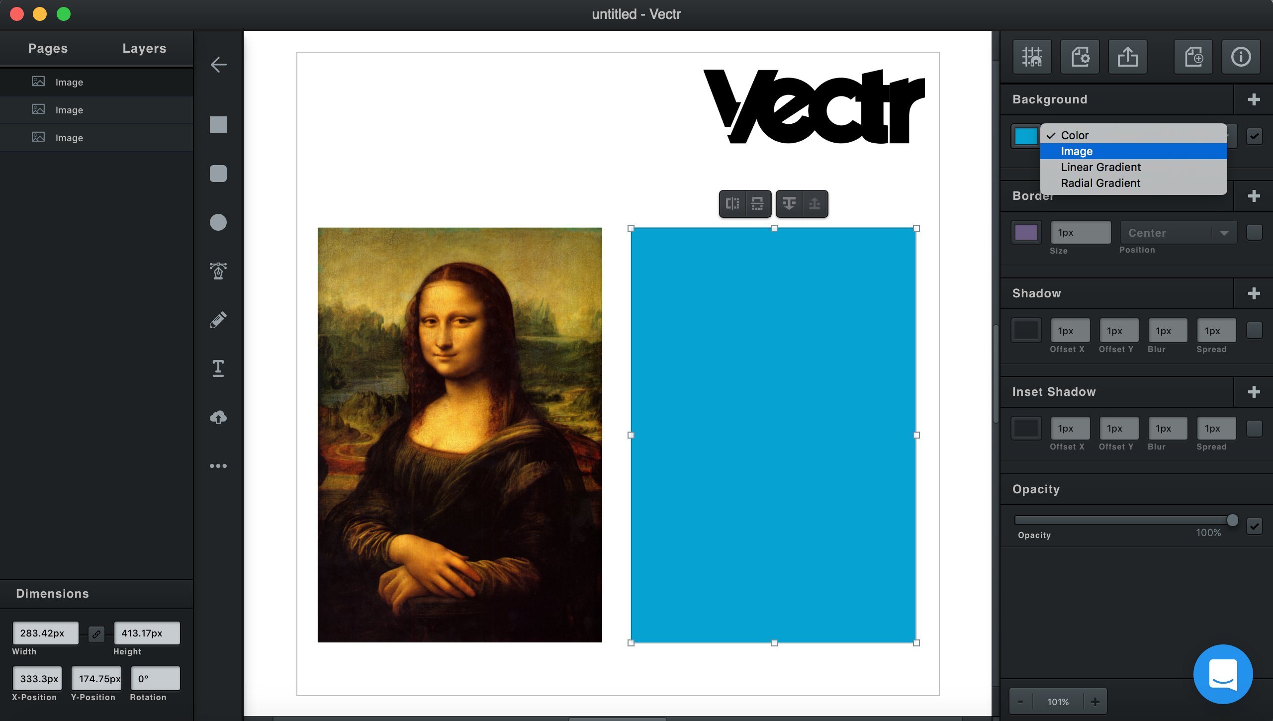Графический редактор Vectr
