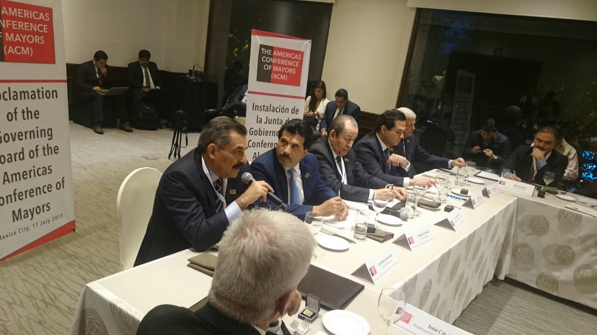 #EnEsteMomento en la Instalación de la Junta de Gobierno de la Conferencia de #AlcaldesDeAmérica