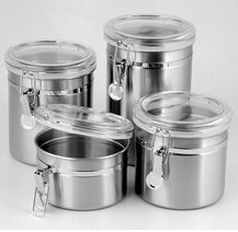 Roymiracles's tweet image. 4 pcs houseware of stainless steel canister to facilitate your life🍱🍱🍱