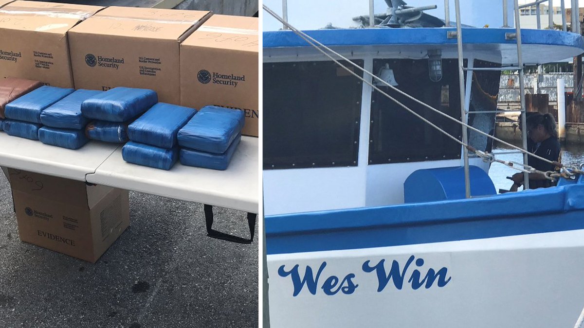 150 pounds of cocaine found on fishing boat in Miami #RememberThe80s bit.ly/2uOJUxO https://t.co/mDeBSLLkje