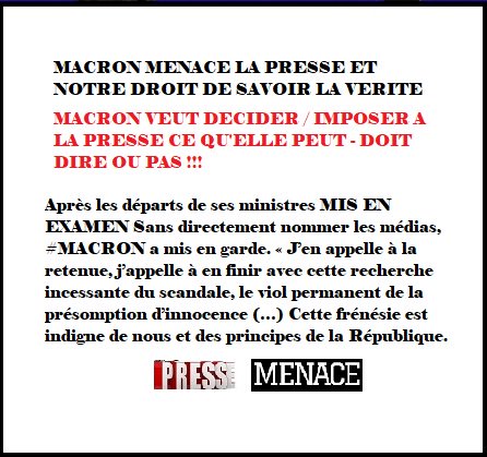 FaithCheetos's tweet image. #macron a #implicitement #menacé la #presse