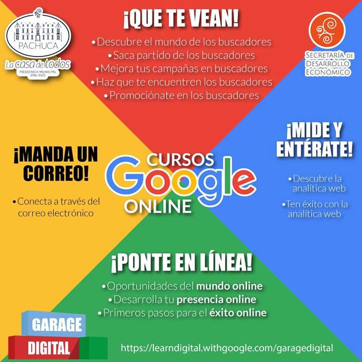 SEDECOPachuca's tweet photo. Inscríbete al #Curso de #GoogleOnline #Vende #Anúnciate   #DateAConocer ingresa a: 
https://t.co/6s5MHSCrc3  // @AlcaldiaPachuca https://t.co/7JzZvSpULV