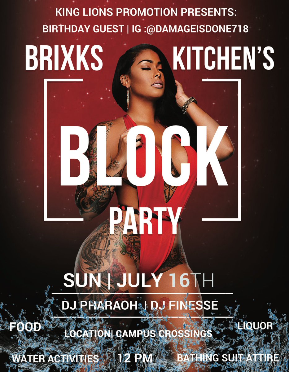 kweenmajesty_'s tweet photo. KING LIONS PROMOTION PRESENTS:
BRIXKS KITCHEN BLOCK PARTY 🎉
#brixkskitchen😋 #blockparty #food #fun #watergunfun #waterballoonfight #music https://t.co/DxJD3HPd3o