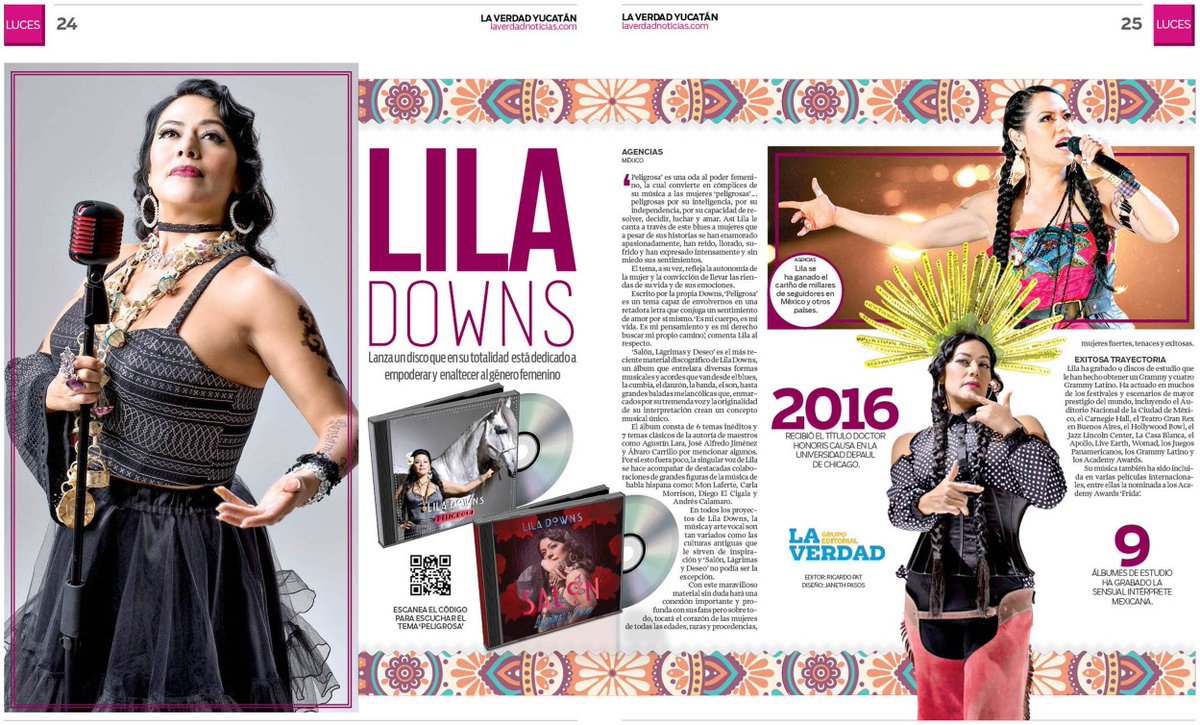 LILA DOWNS Lanza un disco dedicado a empoderar y enaltecer al género femenino <a href="/liladowns/">Lila Downs</a> <a href="/sonymusicmexico/">Sony Music México</a> @liladownsfans <a href="/liladownsmexico/">Lila Downs México</a>
