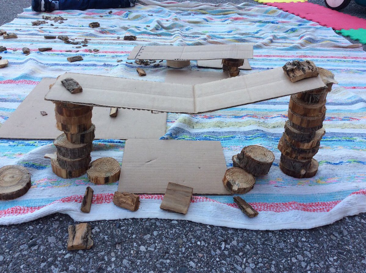 littlebigwonder's tweet photo. More bridges being built today outside. The children are starting to look at photos for more ideas. #bbfk #inspirelearningoutside https://t.co/FdixFvrTCY