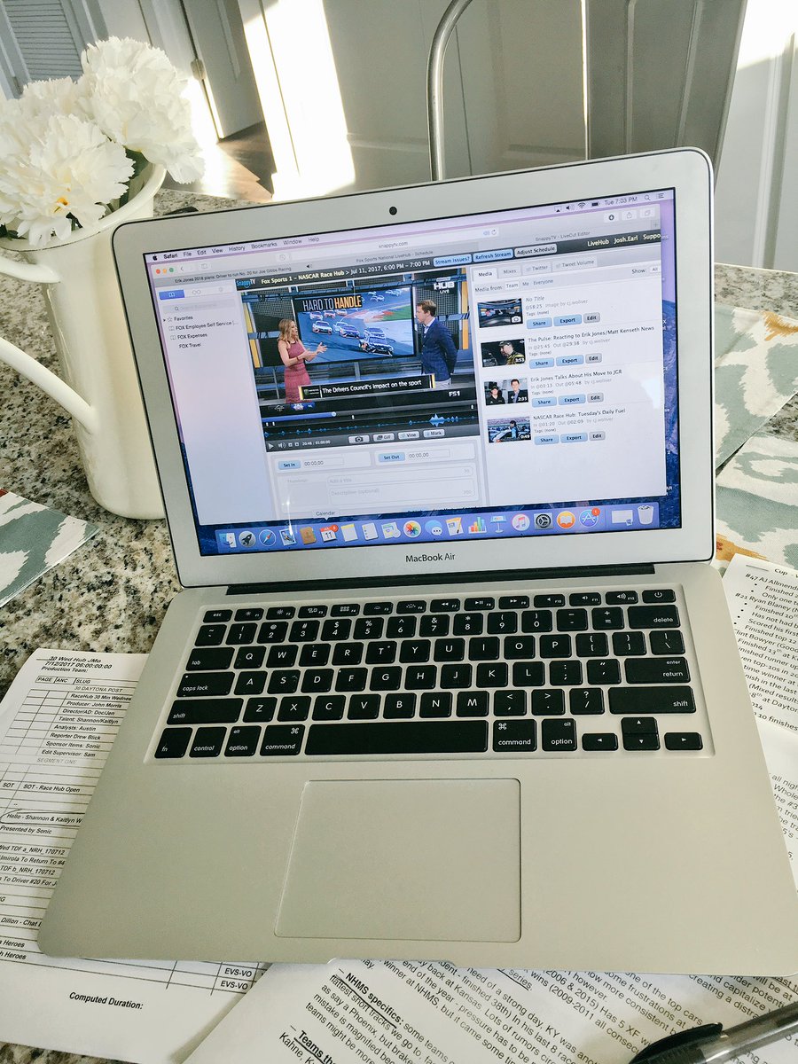 kaitlynvincie's tweet photo. Little prep work for #RaceHub tomorrow: excited to share I'll join @ShannonSpake in-studio as co-host for first time. Can't wait! 6pET @FS1 https://t.co/QDK4YgvAhj