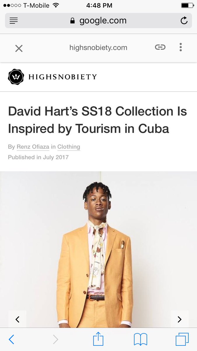 YooLindsey's tweet photo. Thank you @highsnobiety 🙏🏽 
For @davidhartnyc #davidhartnyc #NYMD #weareanti #cuba #ss18 #menswear #NYFWM  #malemodel #model #menstyle https://t.co/2kSGwQtpdn