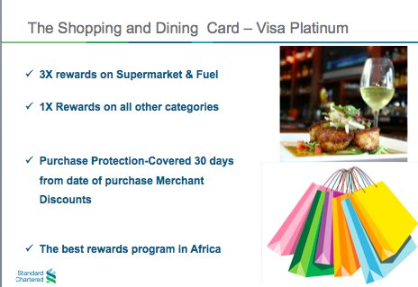 AmeyawDebrah's tweet photo. benefits of the Standard Chartered Bank Visa Platinum #RewardsforLife https://t.co/clJsFMmk2c