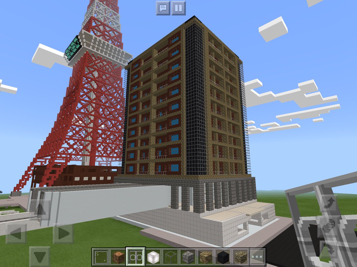 Craftboy マイクラpe 駅直結分譲マンション完成 6000万から売り出し中w 駅がダサい マイクラpe マインクラフトpe 分譲マンション Minecraft街作成中