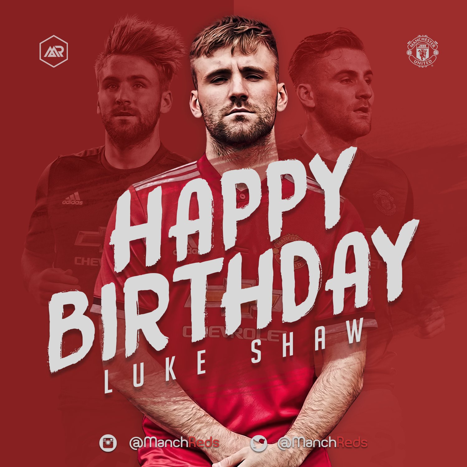 Happy 22nd birthday, Luke Shaw!  