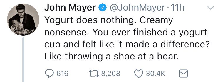 Letsyoo's tweet photo. @JohnMayer Where's our love, John?@JohnMayer https://t.co/OMfMfywaPg