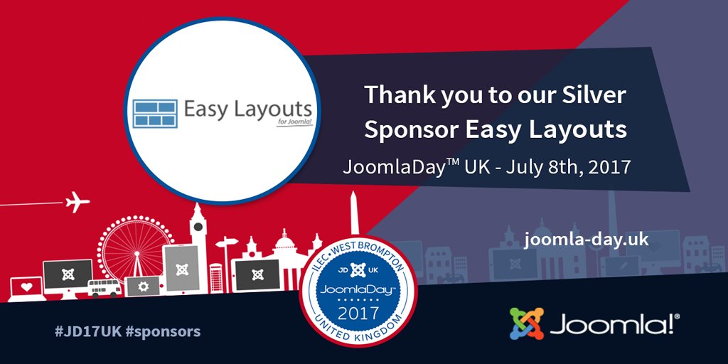 Big thanks to our Silver sponsor @EasyLayouts #JoomlaDay UK. Watch the talks here. #JD17UK #joomla #London
youtube.com/channel/UCqNDI…