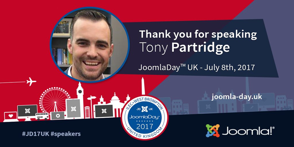 Big thanks to Tony <a href="/tonypartridge/">Tony Partridge</a> for speaking at #JoomlaDay UK. #JD17UK #joomla #London
Watch Tony's talk here. 
youtube.com/watch?v=1ZsGzu…