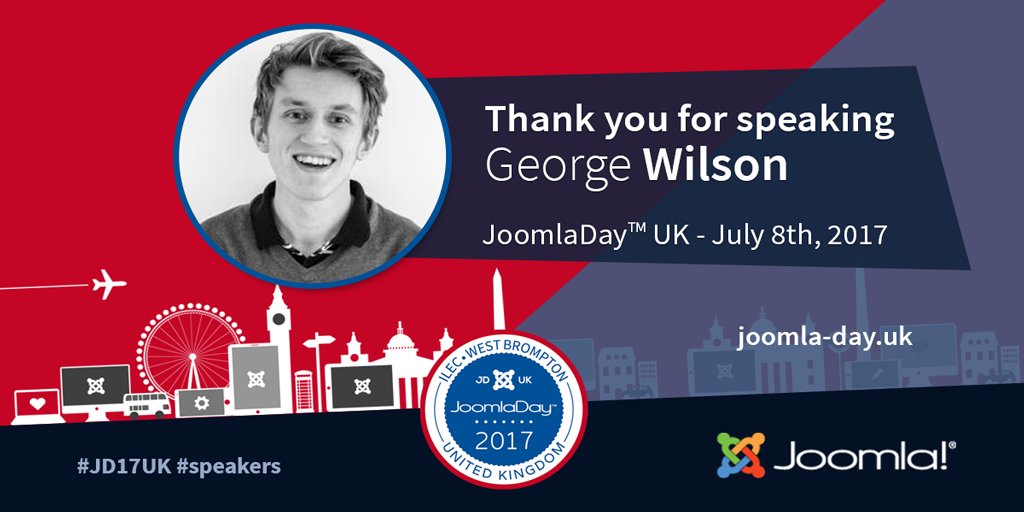 Big thanks to George <a href="/GW1992/">George Wilson</a> for speaking at #JoomlaDay UK. #JD17UK #joomla #London
Watch George's talk here. 
youtube.com/watch?v=Hf9wmf…