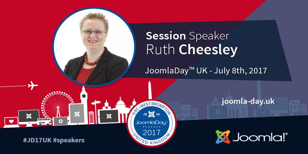 Big thanks to Ruth <a href="/RCheesley/">Ruth Cheesley (she/her)</a> for speaking at #JoomlaDay UK. #JD17UK #joomla #London
Watch Ruth's talk here. 
youtube.com/watch?v=WYcTR7…