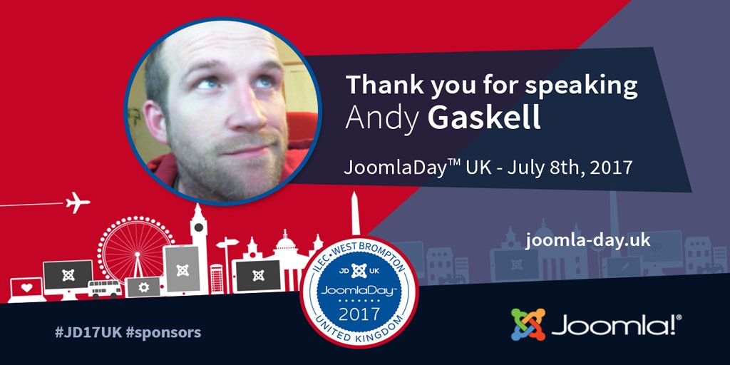 Big thanks to Andy <a href="/AndyGasman/">Andy Gaskell</a> for speaking at #JoomlaDay UK. #JD17UK #joomla #London
Watch Andy's talk here. 
youtube.com/watch?v=w5ORPX…