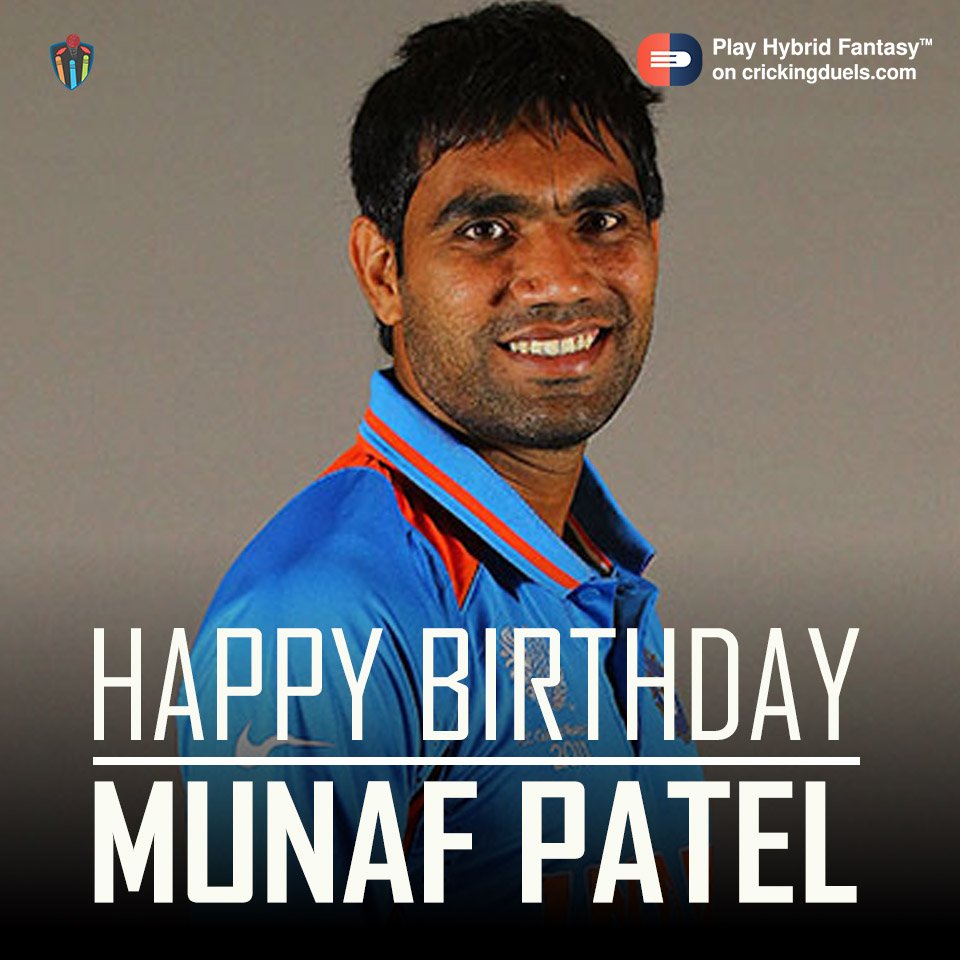 Happy Birthday Munaf Patel. The Indian cricketer turns 34 today. 