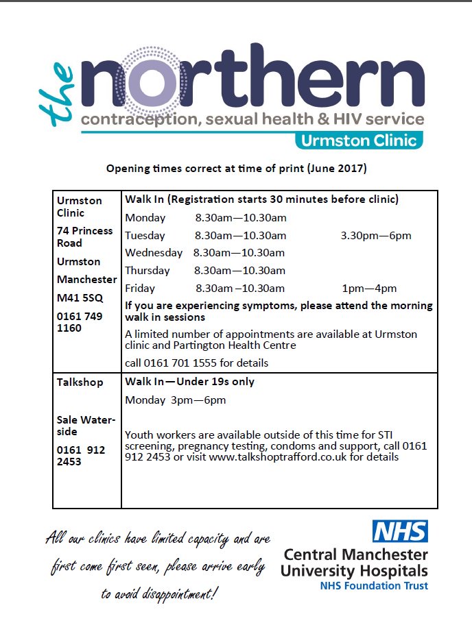 TraffSexHealth's tweet photo. Been on holiday and had unprotected sex? Drop in to one of our walk in clinic for an STI screen https://t.co/MoU0ysr3xN