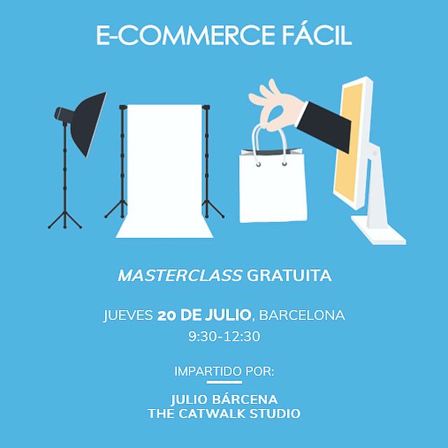 E-COMMERCE FÁCIL.
MASTERCLASS GRATUITA.
Mejora tu fotografía de producto.

⬇️Mas info e inscripciones⬇️ 
ow.ly/oBrF30dxDG3