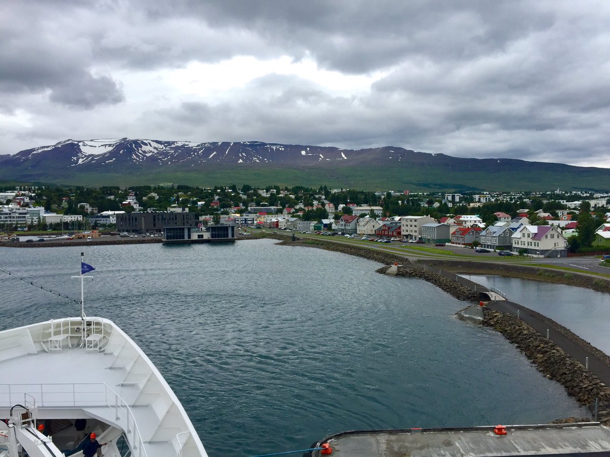 #GoodMorning from #Akureyri #Iceland @AzamaraVoyages #AzaLocal #CruiseAzamara #AzamaraGoesNorth #BucketListCruise #Volcanoes #ArcticTourism