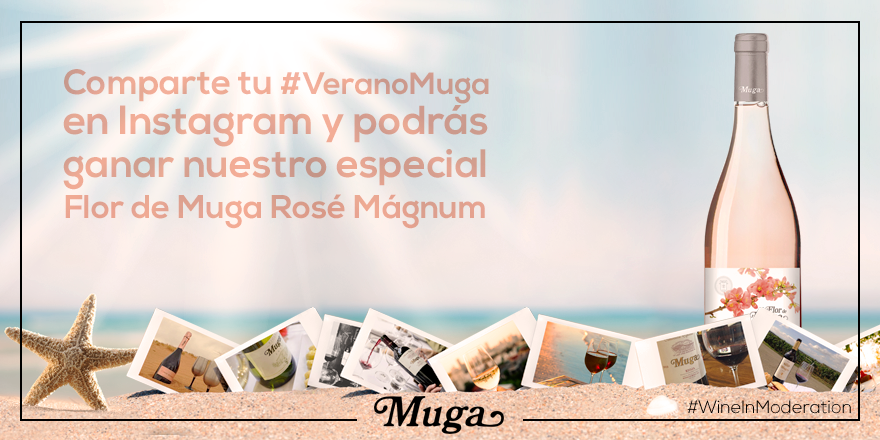 bodegasmuga's tweet photo. ¡Comparte tu #VeranoMuga en #Instagram y gana un Mágnum de nuestro Flor de Muga Rosé! ¿Te apuntas? #verano #winelovers ¡#FelizMiércoles! https://t.co/jKLw5pZm5I