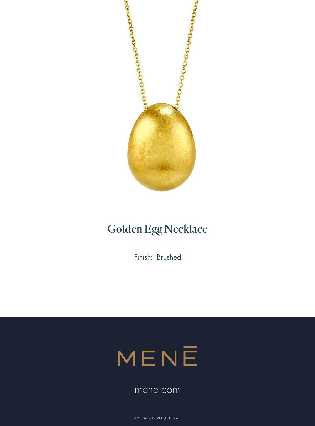 Gold 2024 egg pendant