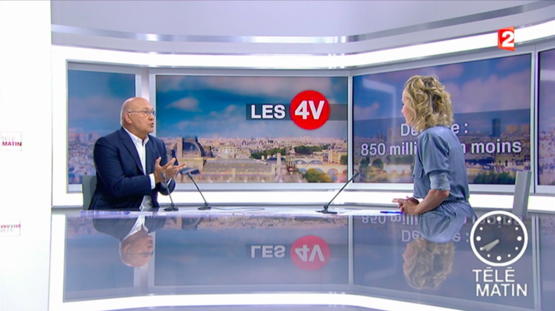 Caroline Roux (@caroline_roux) on Twitter photo 🗨️ <a href="/MichelSapin/">Michel Sapin</a> "Entre l'exigence et ce qui apparaît comme une diminution des moyens de la défense, il y a une grande différence." #Les4V 🗨️ <a href="/MichelSapin/">Michel Sapin</a> "Entre l'exigence et ce qui apparaît comme une diminution des moyens de la défense, il y a une grande différence." #Les4V