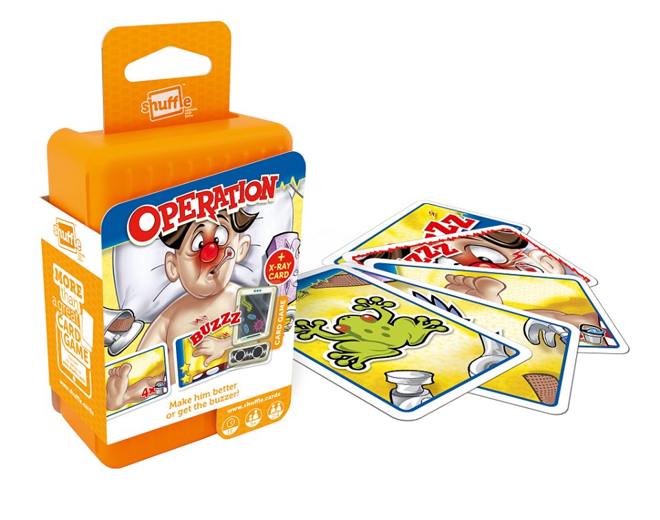 Another **NEW GAME SNEAK PEEK!** Love #operation? Now you can buy the #ShuffleGO Operation card game! Coming soon! #FunFastEasy
