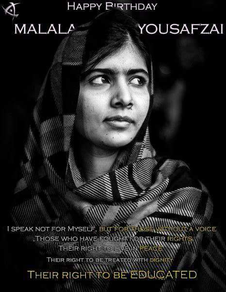 Indeed Pen is mightier than Sword.Happy Birthday Malala Yousafzai. 
