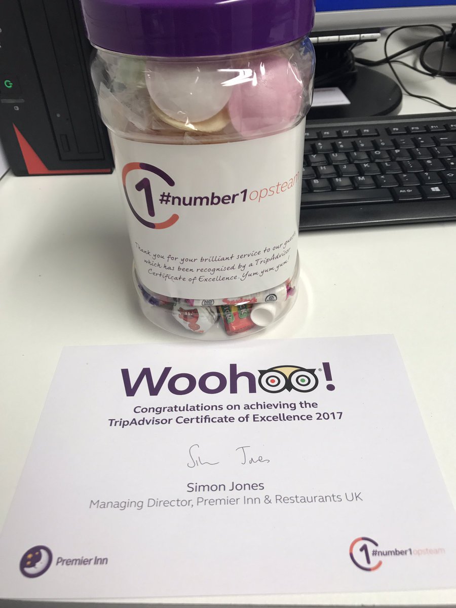 Trip Advisor certificate of excellence 💜 #proud #firstofmany <a href="/SDEBDD/">simon ewins</a> <a href="/smmottram/">Sam Mottram</a> <a href="/southcoastarea/">South Coast</a> @sarahvfrost1