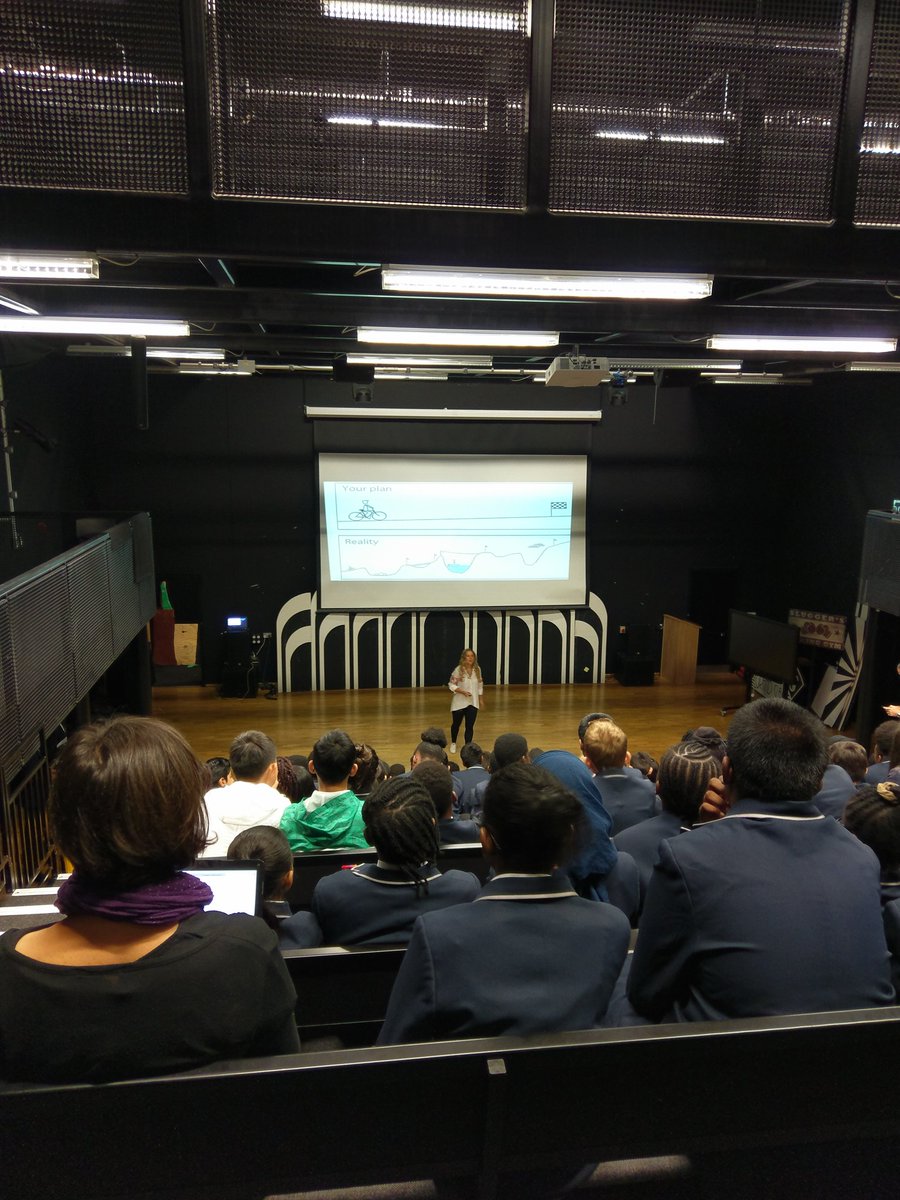 MFL_Chobham's tweet photo. Motivational talk for year 7 this morning. Remember to challenge yourselves, go out and be confident! @ChobhamacadPE @chobhamacademy https://t.co/9FKtJFSekp