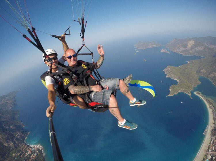 Just jumped off Babadag Mountain Turkey. It's 6500ft &amp; amazing views for miles.