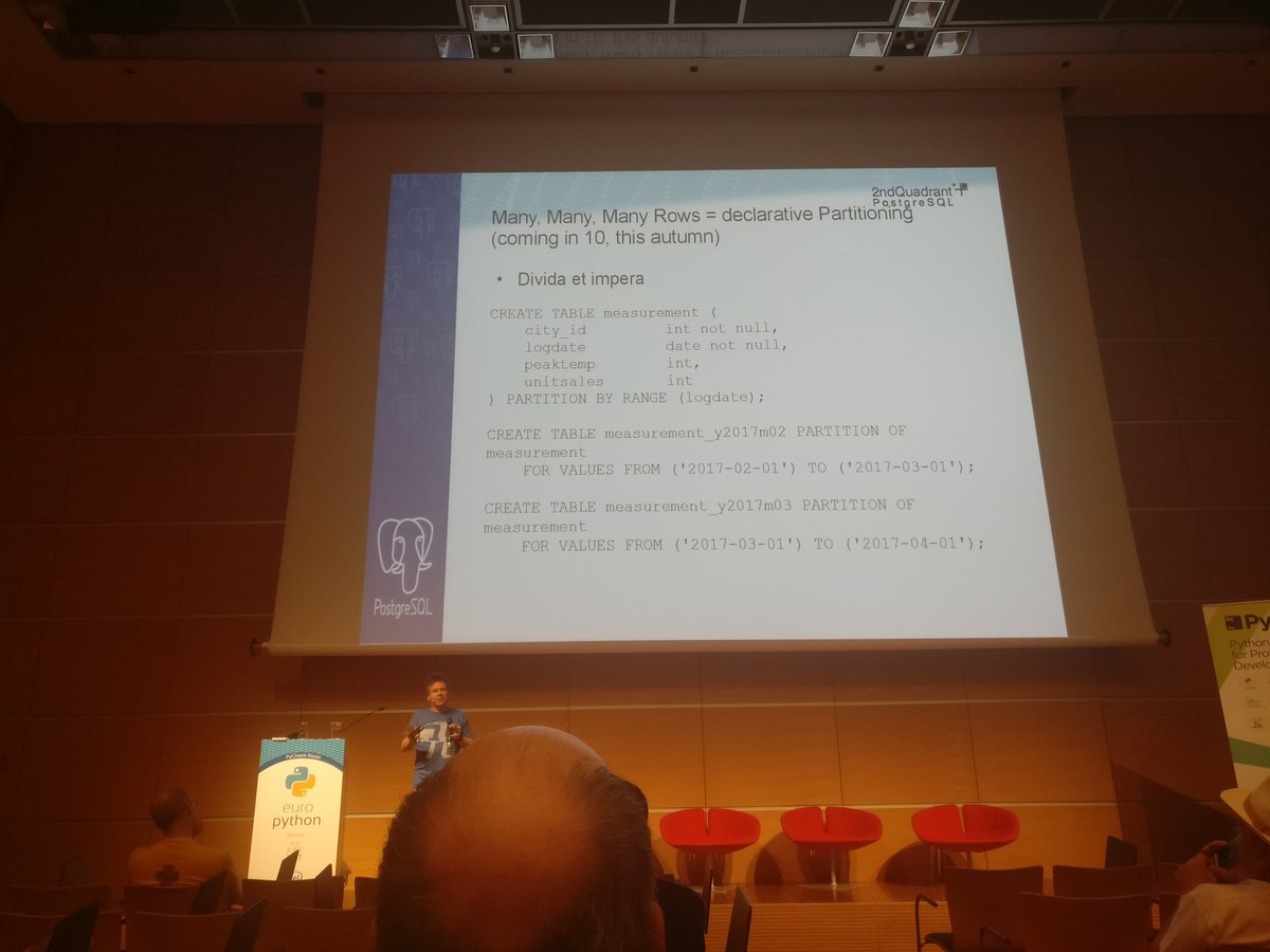asdmaster's tweet image. #PostgreSQL10 will simplify the handling of HUGE amounts of IOT generated data through declarative partitioning! @mcltm @2ndQuad
