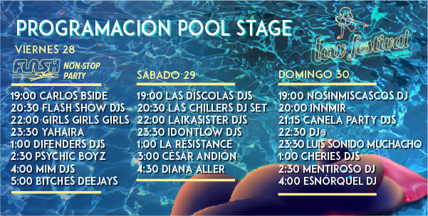 💦 💿 ¡Llega la PROGRAMACIÓN de la POOL STAGE! with FLASH Show DJs 💿 💦 ¡Nos vemos en 16 días!