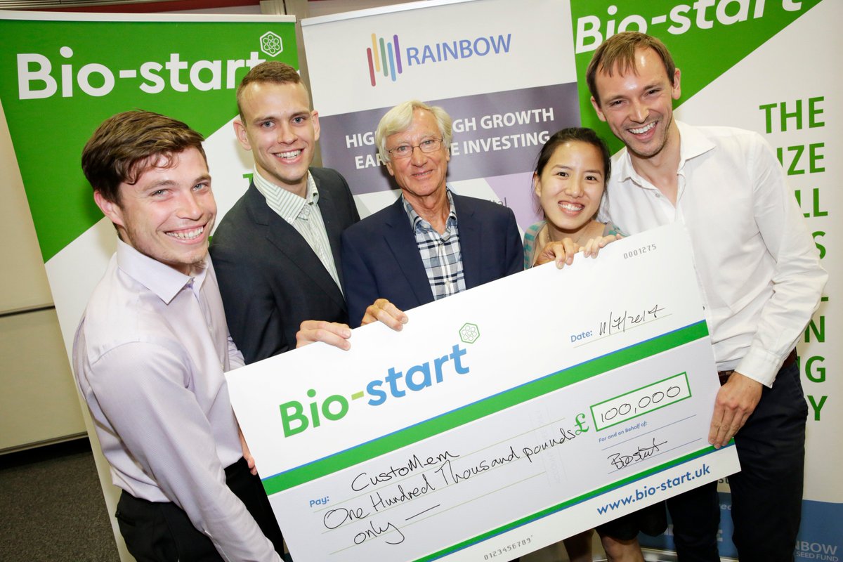 BioStartUK's tweet image. Congratulations to @CustoMem who won the first prize of £100K! #winners #uksynbio