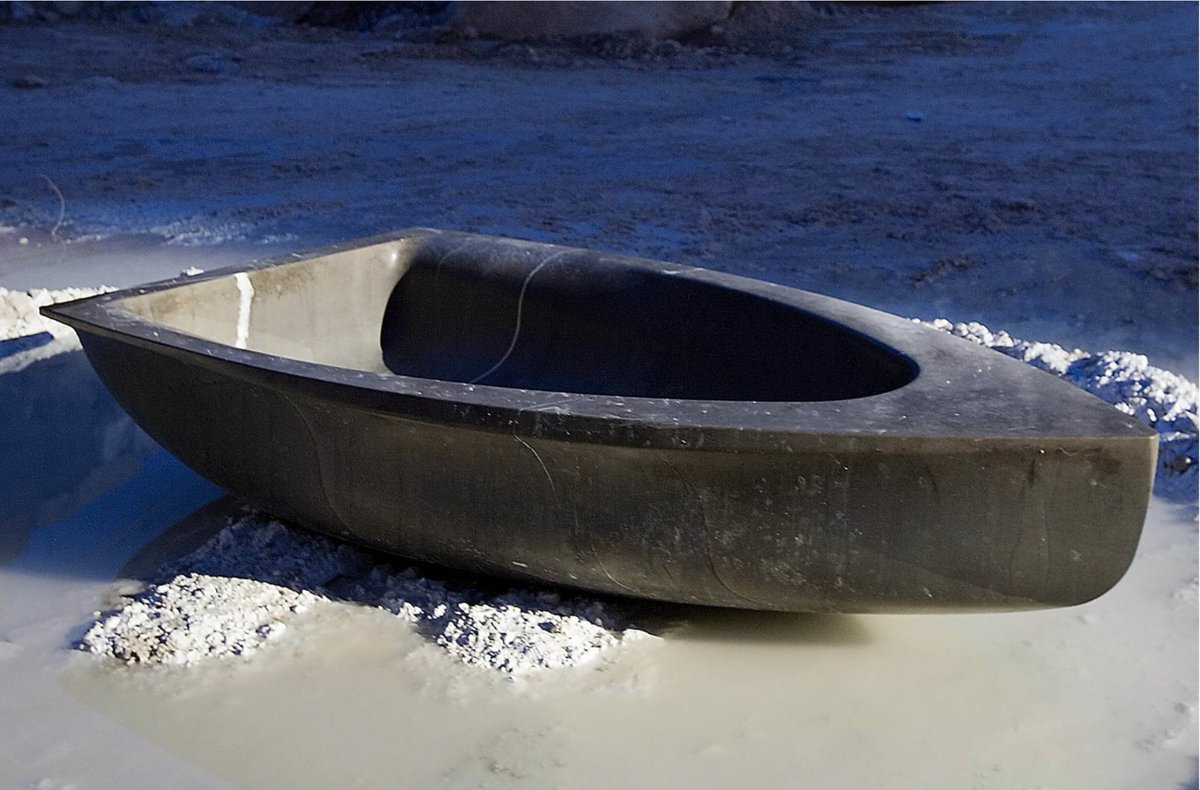 antoniolupiSpa's tweet image. Vascabarca-Barcavasca is a limited edition  sculptural bathtub in Stone Grey designed by famous french artists Anne  and Patrick Poirier.