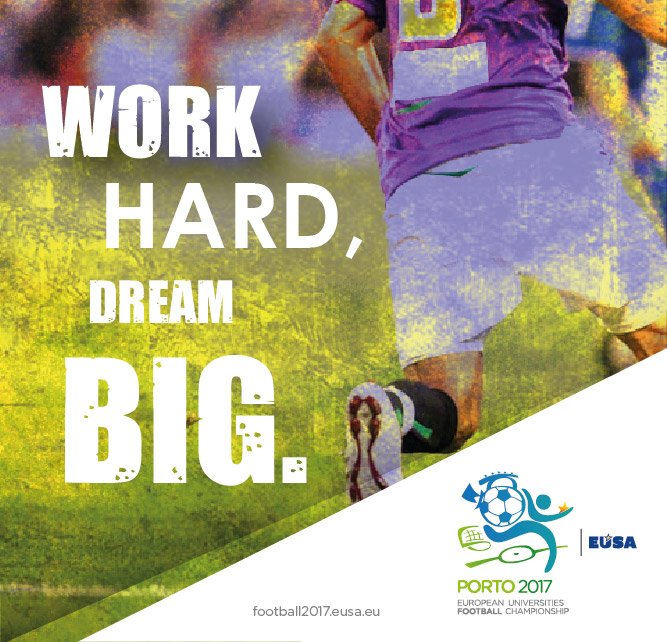 Everybody already dream about the 12th European Universities Football Championship? #eusafootball2017 #alltogetherinoporto