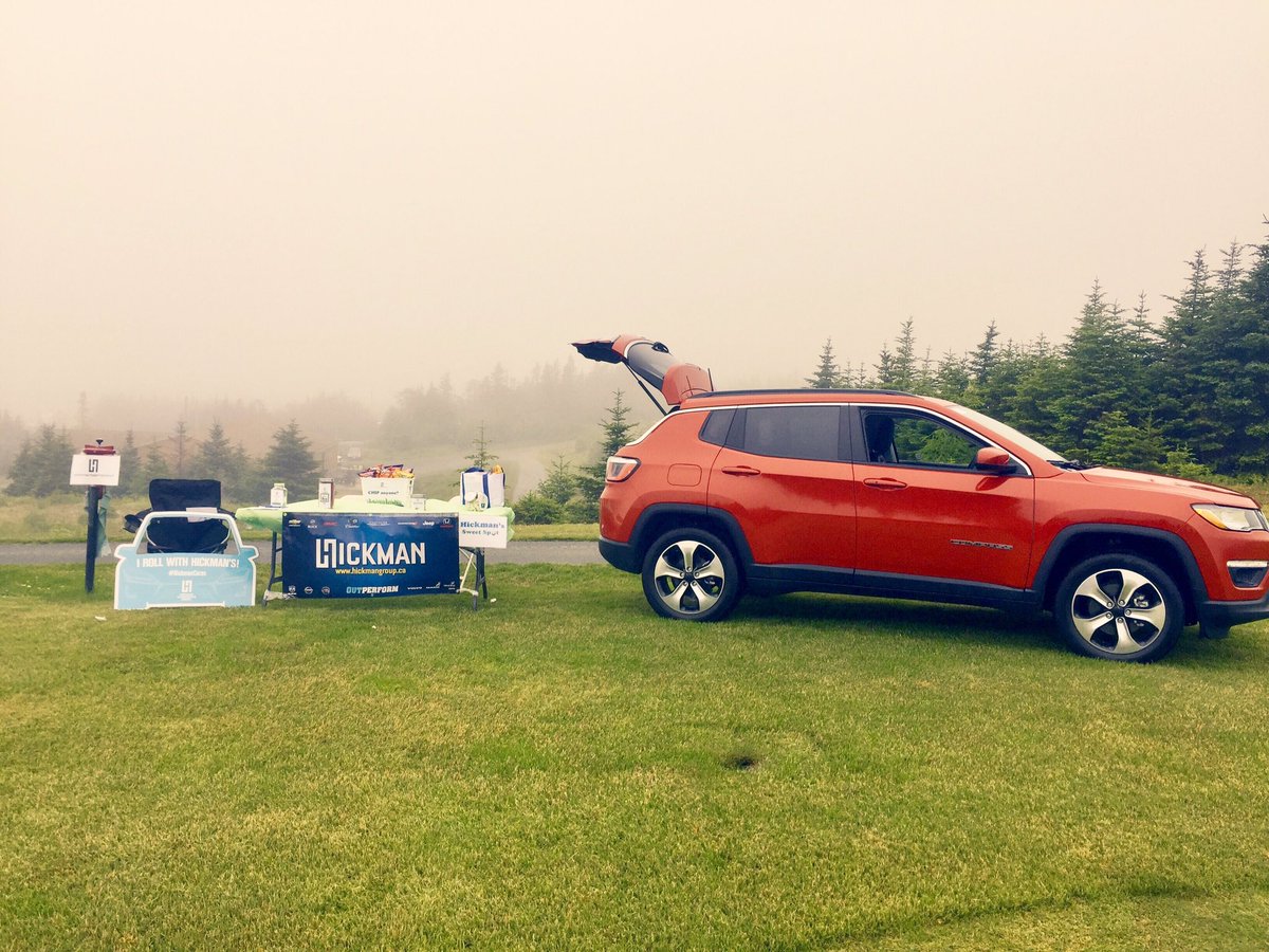 hickman_group's tweet photo. Check us out on hole #2 at the @stjohnsbot Golf Tournament with the all new #Compass! #BOTGetsWild #golfclassic #HickmanChrysler https://t.co/C1RgvfdhYq