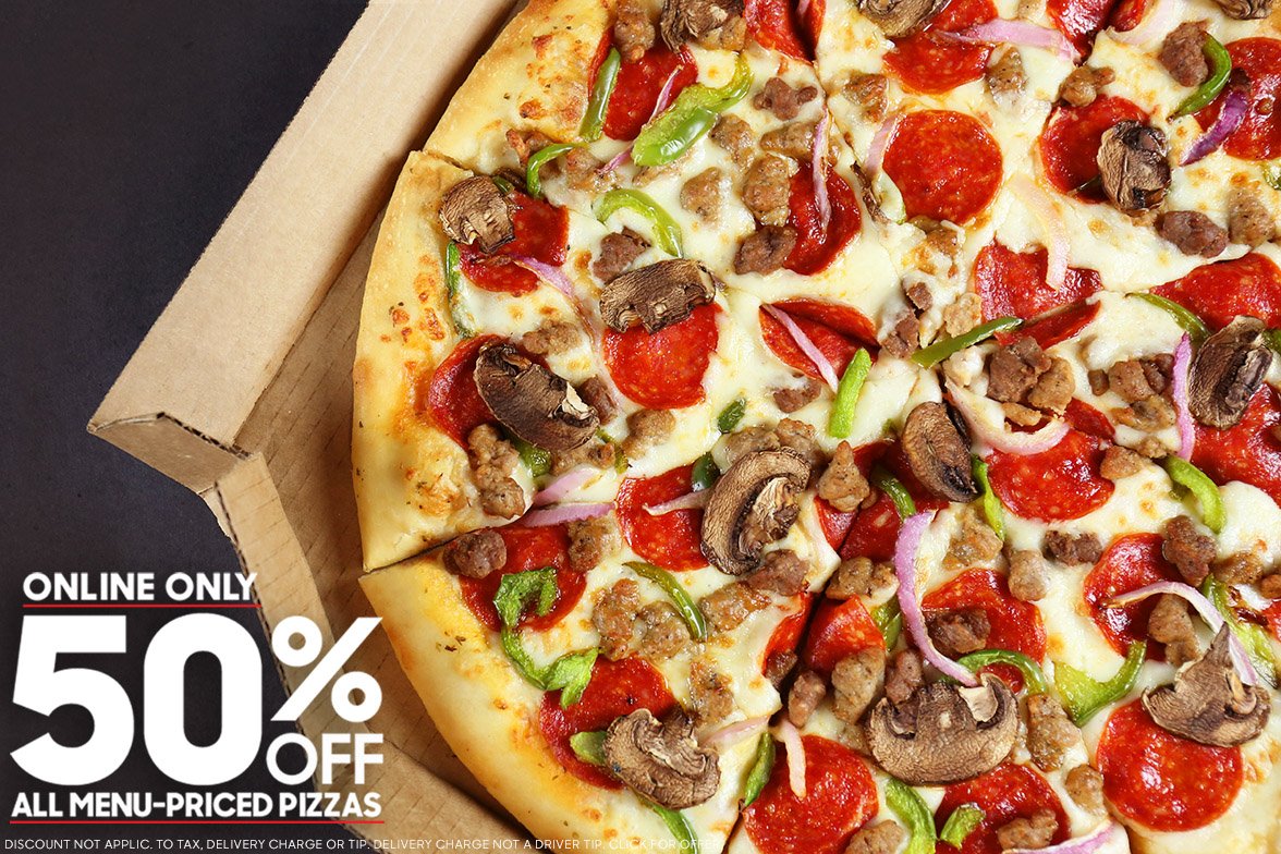 50 off pizza hut coupon