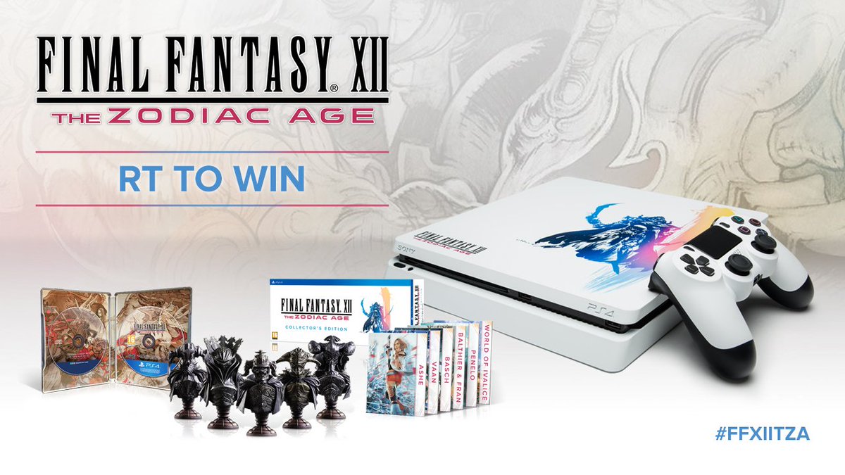 RT for a chance to win a custom #FFXIITZA PS4 and FFXII: The Zodiac Age Collector's Edition! TC's: ign.com/articles/2017/… UK 18+ #sponsored