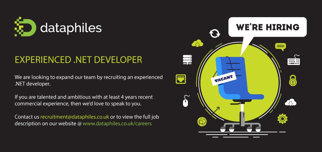 Dataphiles's tweet image. We are recruiting! Check out our website for more information: dataphiles.co.uk/careers.html