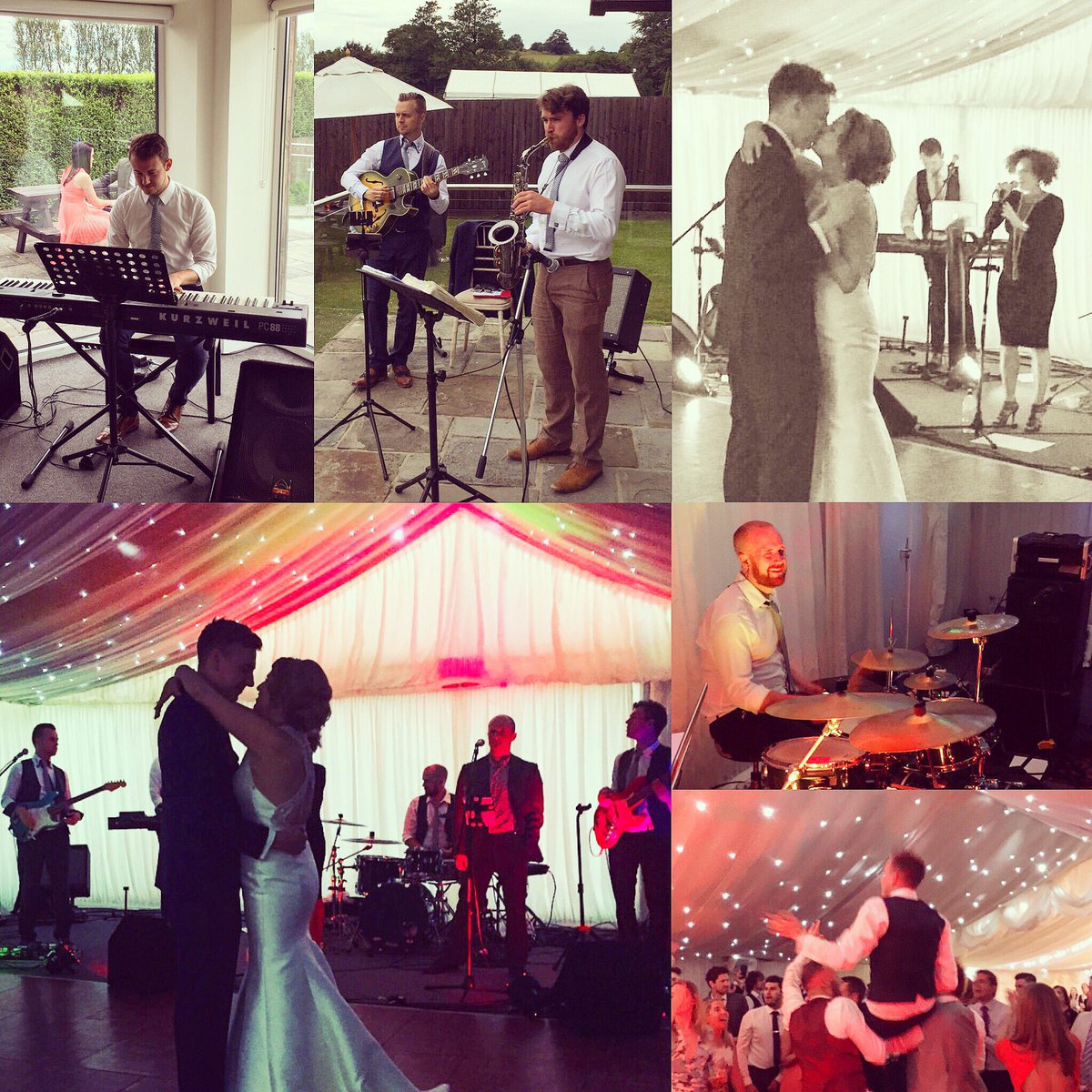 At a wedding on Sat we provided piano in the ceremony, jazz duo in the afternoon, 6-piece band in the eve and DJ 🎶🥂#jvweddingjuly17 #wedding
