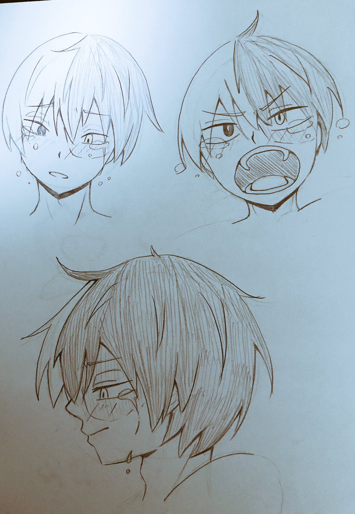睡魔バク No Twitter 落書き泣き顔轟くん 笑顔描くの好きだけど泣き顔描くのも好き T Co Xmll4k1w8g Twitter